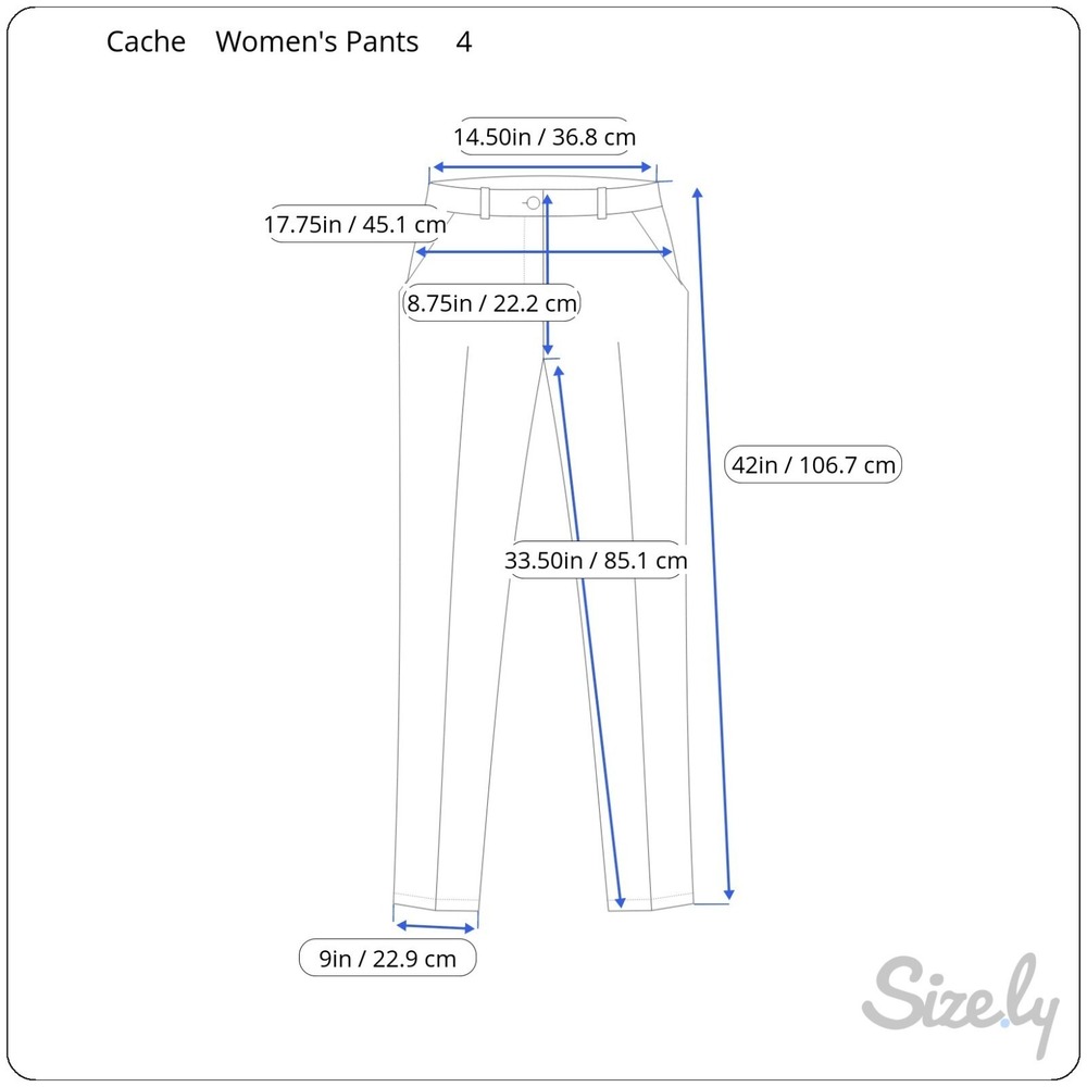 Cache Womens Modern Front Seam Straight Leg Dress Pants Size 4 Black Knit - Picture 9 of 10